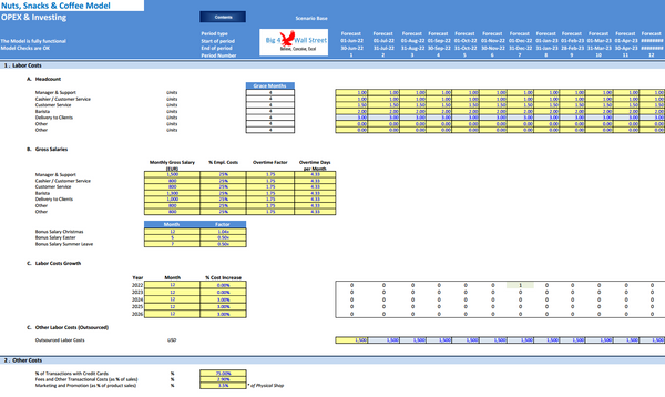 Nuts & Snacks Financial Model & Presentation