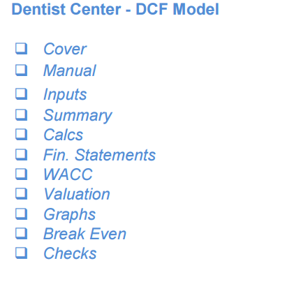Dentists’ Center - Financial Model (10+ Yrs. DCF and Valuation)