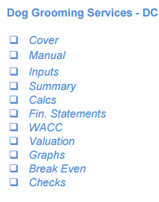 Dog Grooming Services Financial Model (10+ Yrs DCF and Valuation)