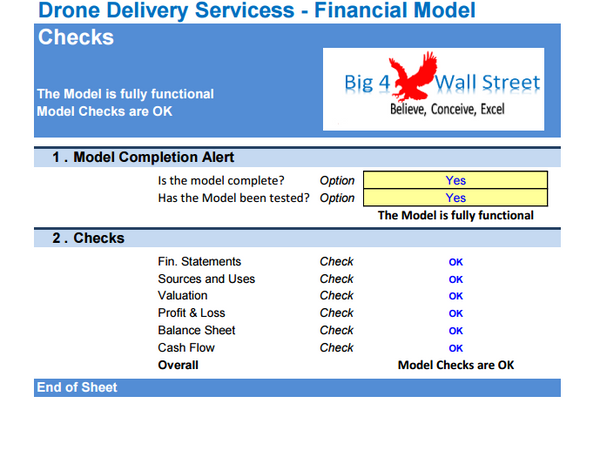 Drone Delivery Services - Financial Model (10+ Yrs. DCF and Valuation)