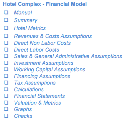 Hotel Complex - Financial Model (5 Yrs. DCF and Valuation)