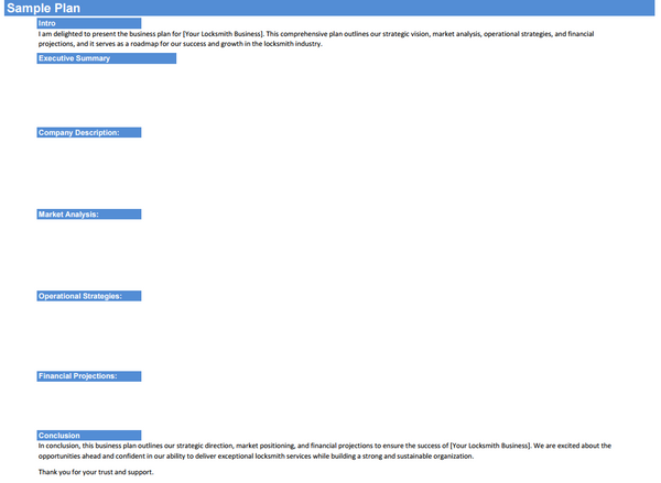Locksmith Business - DCF 10 Year Financial Model