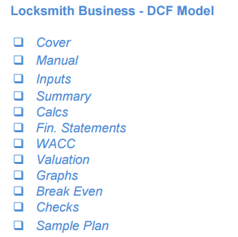 Locksmith Business - DCF 10 Year Financial Model