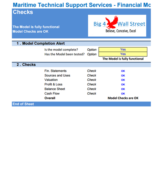 Maritime Technical Support Services Financial Model (10+ Yrs. DCF and Valuation)