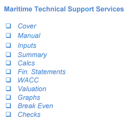 Maritime Technical Support Services Financial Model (10+ Yrs. DCF and Valuation)