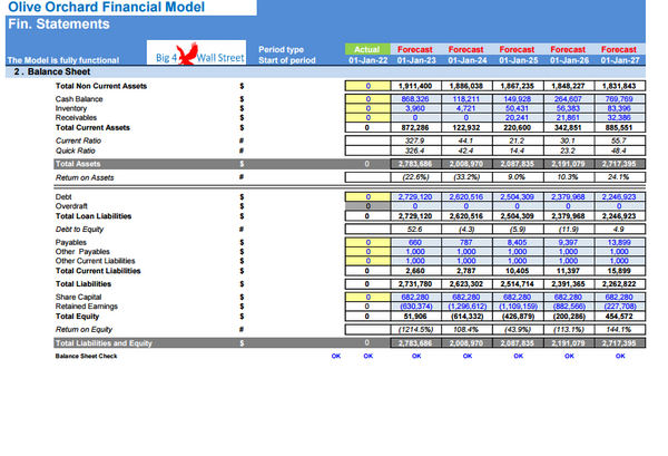 Olive Orchard Business - DCF 10 Year Financial Model