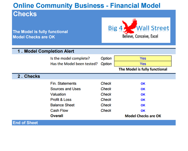 Online Community Business Financial Model (10+ Yrs. DCF and Valuation)