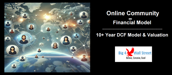 Online Community Business Financial Model (10+ Yrs. DCF and Valuation)
