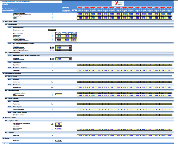 Private School Financial Model - 10+ Year DCF & Valuation