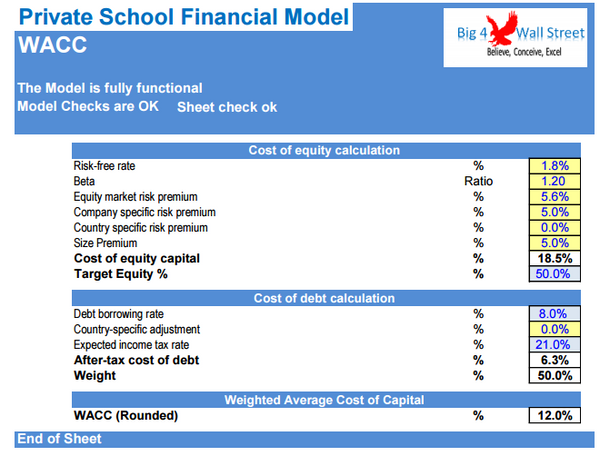 Private School Financial Model - 10+ Year DCF & Valuation