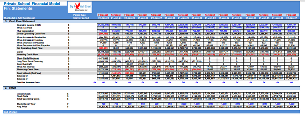 Private School Financial Model - 10+ Year DCF & Valuation
