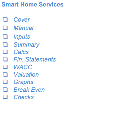Smart Home Services’ Business - Financial Model (10+ Yrs. DCF and Valuation)