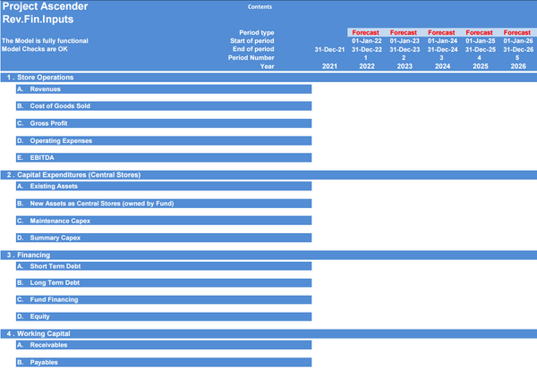 Store Expansion Financial Model: 5 Year DCF Model with Impact Analysis (Financing: Organic vs Revenue Based )