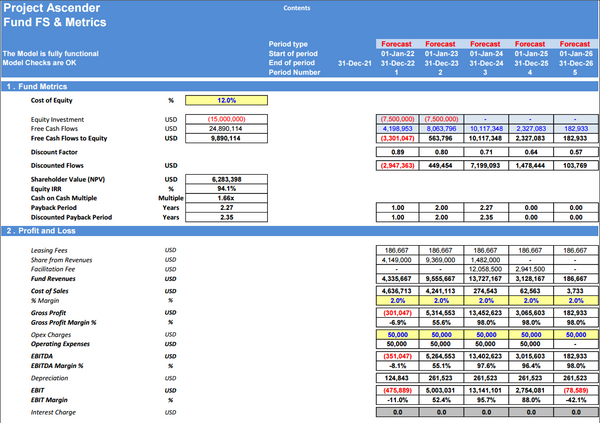 Store Expansion Financial Model: 5 Year DCF Model with Impact Analysis (Financing: Organic vs Revenue Based )