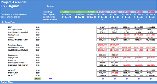 Store Expansion Financial Model: 5 Year DCF Model with Impact Analysis (Financing: Organic vs Revenue Based )