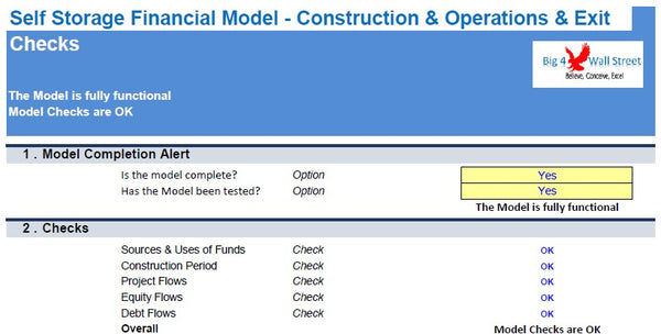 Self Storage Financial Model (Buy Upgrade Operate Exit)