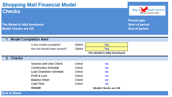Shopping Mall Financial Model