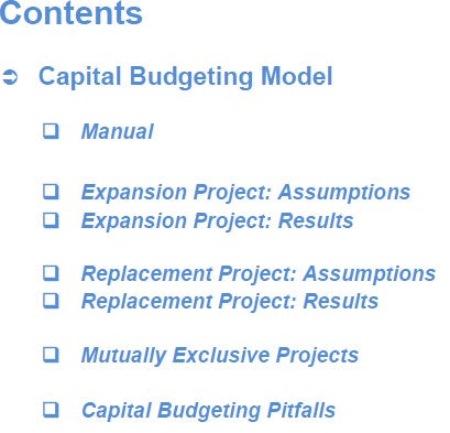 Capital Budgeting Model