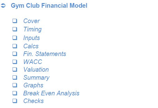 Gym / Fitness Club Financial Model