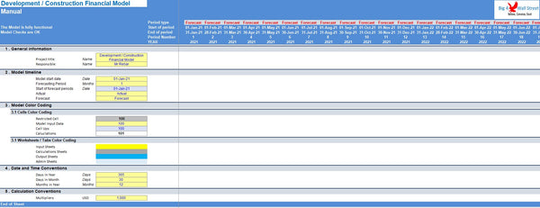 Construction / Development Financial Model