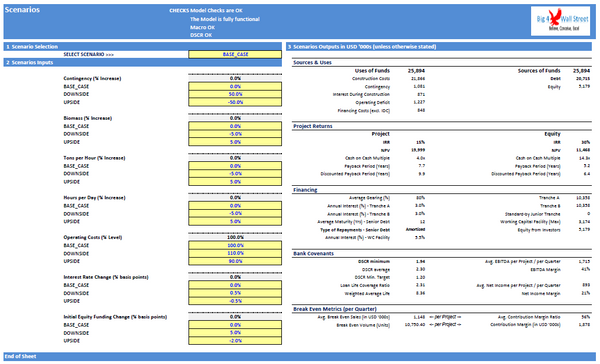 Waste to Energy / Biogas Project Finance Model