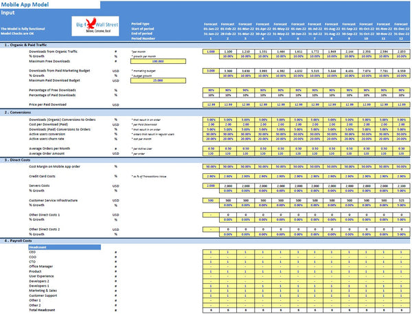Mobile App Financial Model