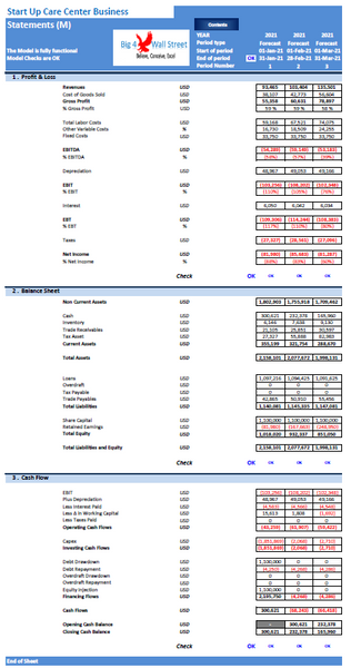 Care Center Financial Model