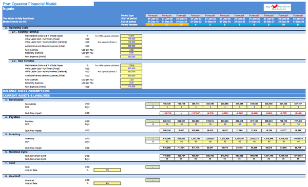 Port Operator Financial Model