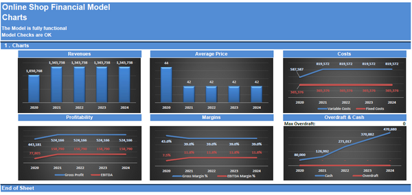 Online Shop Financial Model