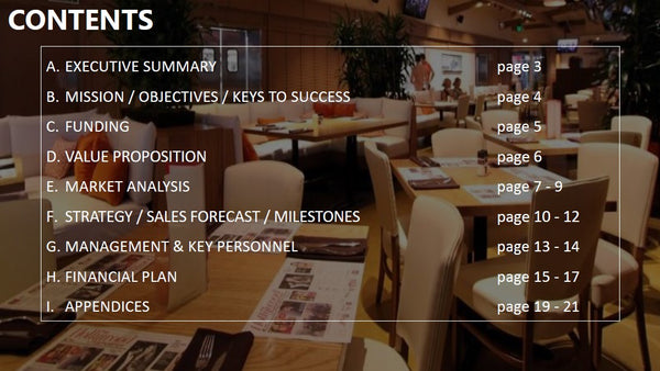 Restaurant Financial & Business Plan
