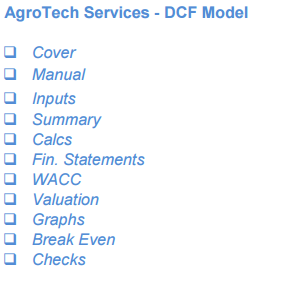 AgroTech Services Financial Model (10+ Yrs. DCF and Valuation)