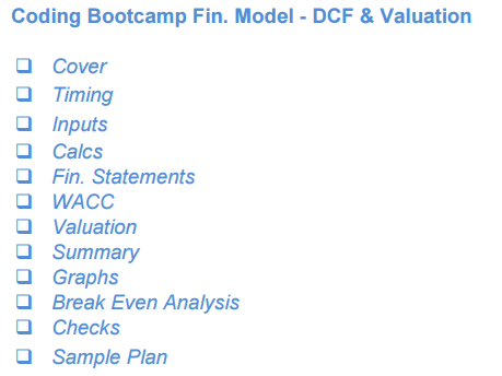 Coding Bootcamp Financial Model - 10+ Year DCF & Valuation