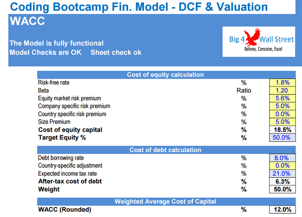 Coding Bootcamp Financial Model - 10+ Year DCF & Valuation