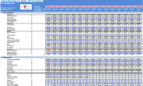 Coding Bootcamp Financial Model - 10+ Year DCF & Valuation