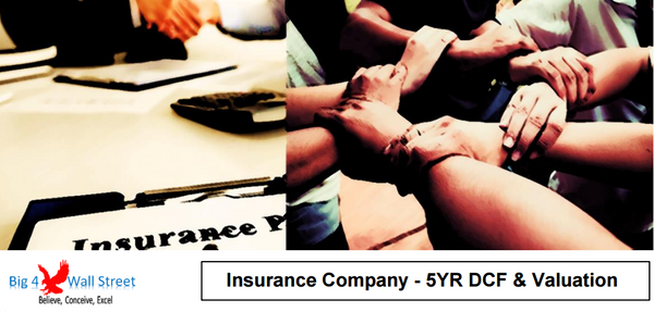Insurance Company Financial Model - 5YR DCF & Valuation