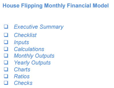 House Flipping - Rehab Financial Model