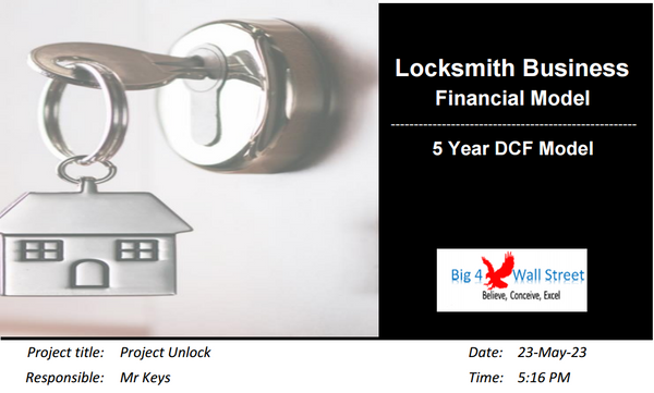 Locksmith Business - DCF 10 Year Financial Model