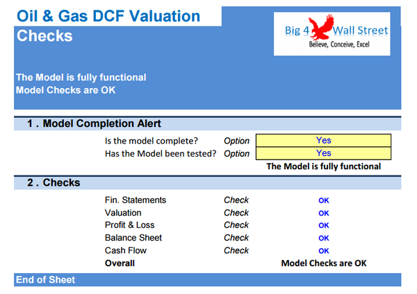 Oil & Gas Financial Model – DCF and NAV Valuation (5+ Yrs.)