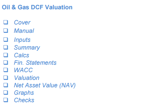 Oil & Gas Financial Model – DCF and NAV Valuation (5+ Yrs.)