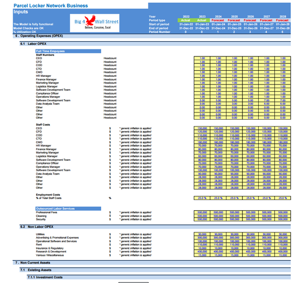 Parcel Locker Network Business Financial Model (10+ Yrs. DCF and Valuation)