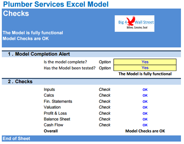 Plumbing Services Business - DCF 10 Year Financial Model