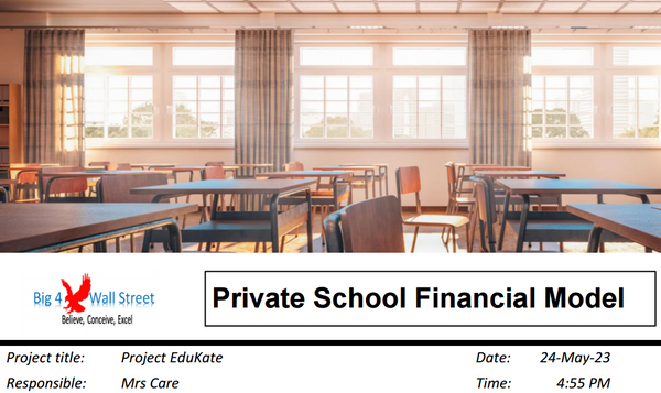 Private School Financial Model - 10+ Year DCF & Valuation