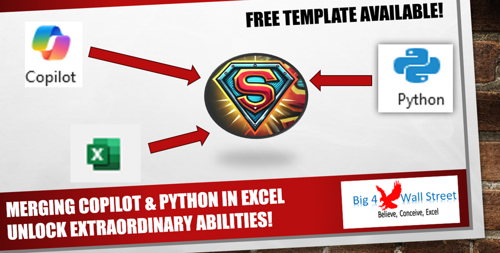 Copilot and Python in Excel Template 2025 – Big 4 Wall Street