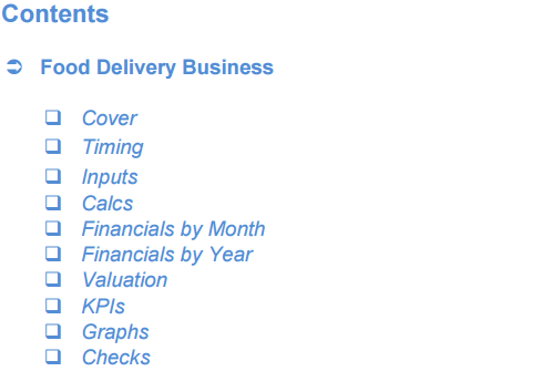 Food Delivery Business - Financial Model