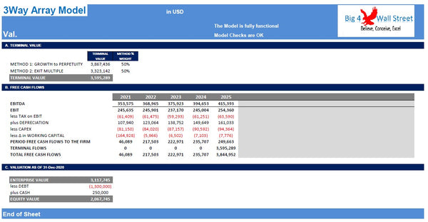 Dynamic Arrays Financial Model