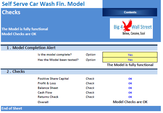 Self Serve Car Wash Financial & Business Plan (+3 hrs of financial modeling work)