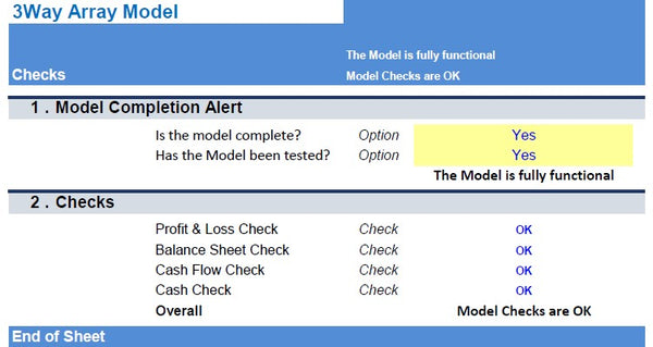 Dynamic Arrays Financial Model