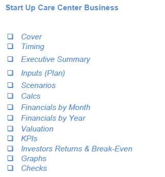 Care Center Financial Model