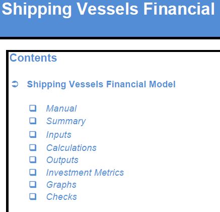 Shipping Vessel's Financial Model