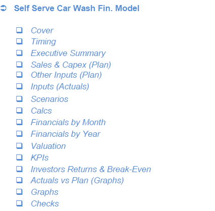 Self Serve Car Wash Financial & Business Plan